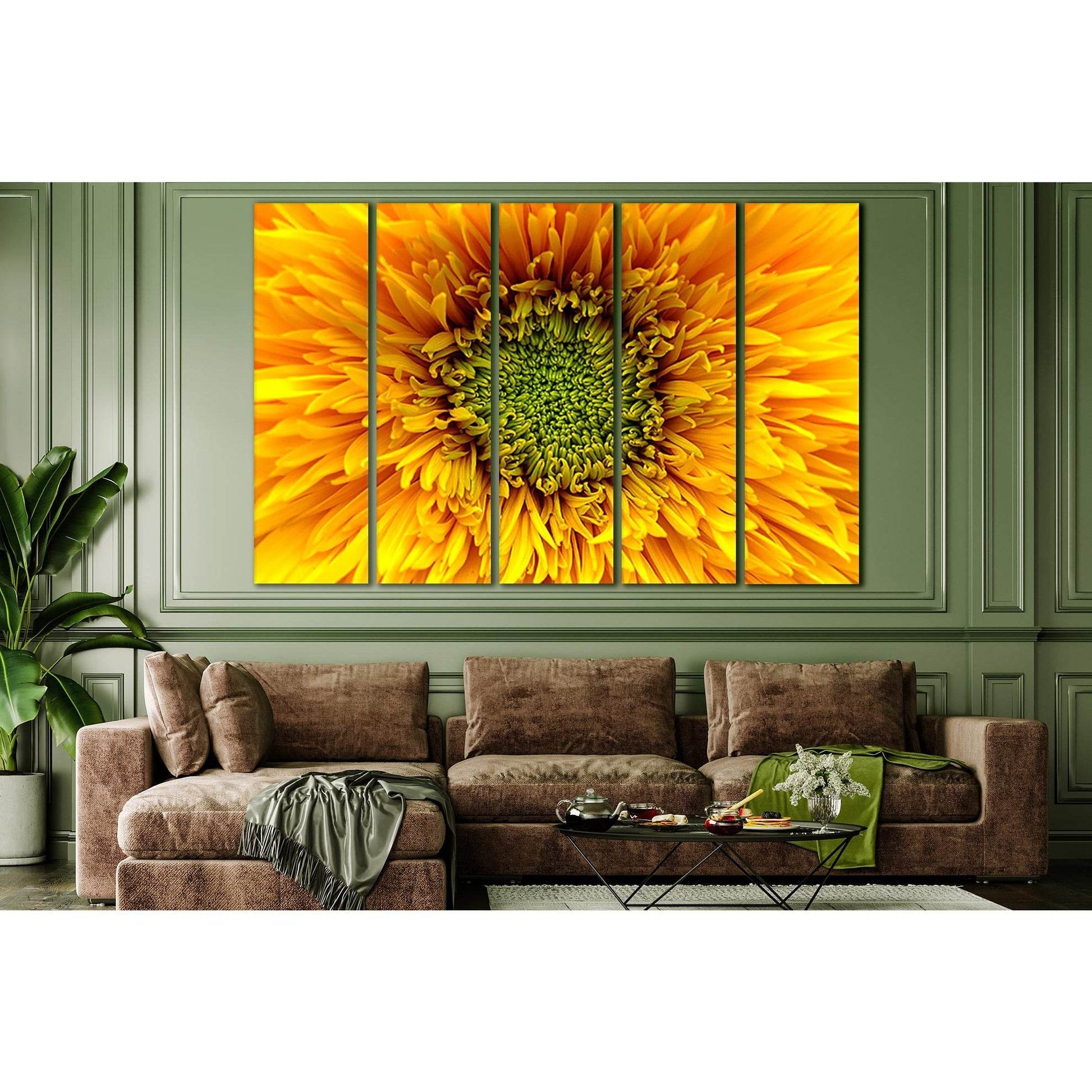 White And Green Flower №SL727 Ready to Hang Canvas Print - Zellart Canvas Prints 0new, ALL_Products, Floral & Botanical Wall Art