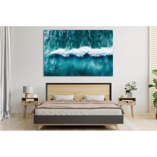 White Foam Wave №SL125 Ready to Hang Canvas Print - Zellart Canvas Prints 0new, ALL_Products, Beach Ocean & Waves