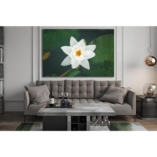 White Lily Flower №SL696 Ready to Hang Canvas Print - Zellart Canvas Prints 0new, ALL_Products, Floral & Botanical Wall Art