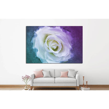 white rose flower №1082 Ready to Hang Canvas Print - Zellart Canvas Prints ALL_Products, s-1082