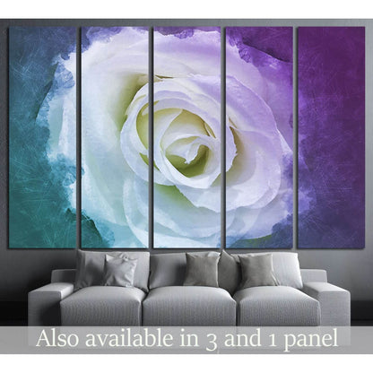 white rose flower №1082 Ready to Hang Canvas Print - Zellart Canvas Prints ALL_Products, s-1082