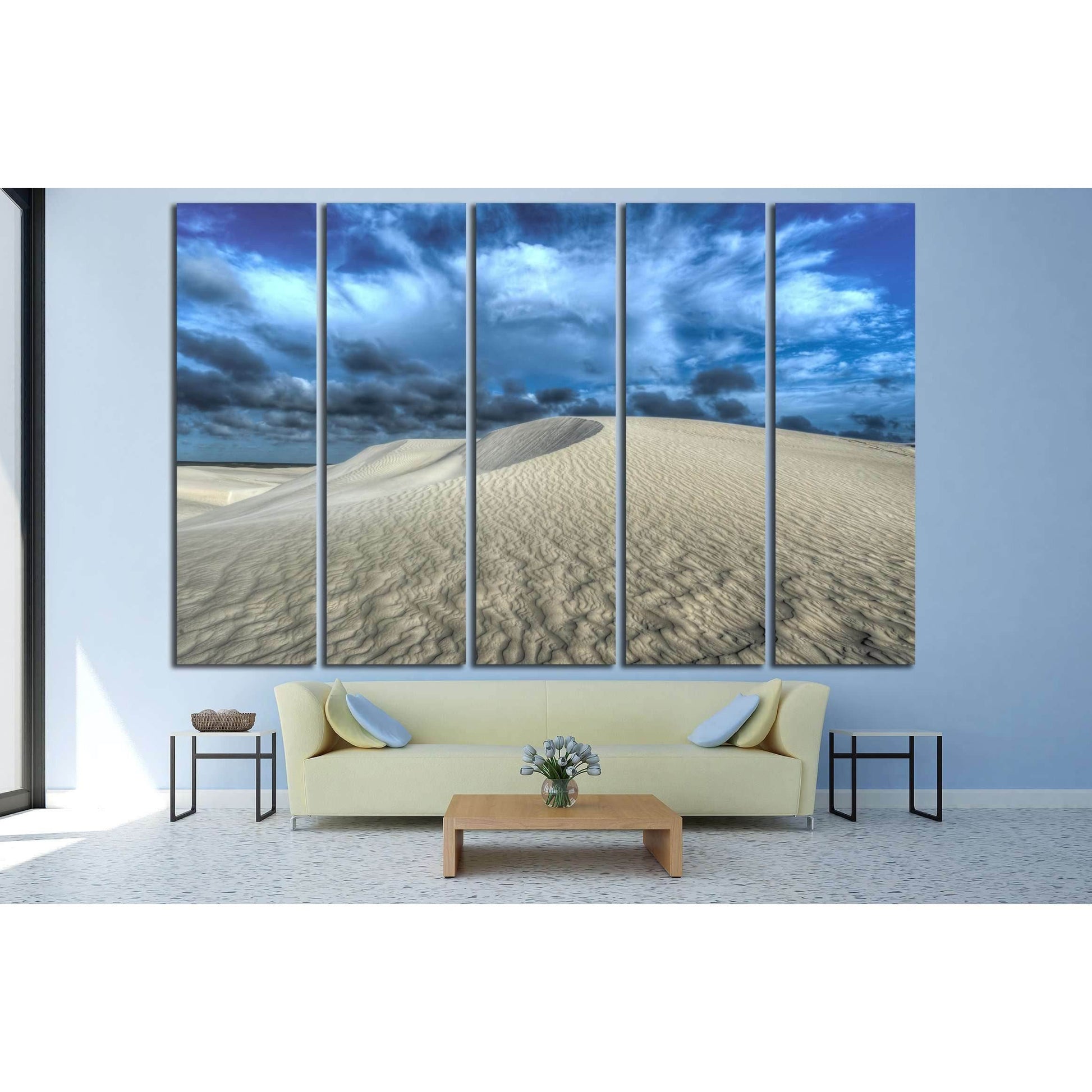 White sand dunes of Nilgen Nature Reserve. №2856 Ready to Hang Canvas Print - Zellart Canvas Prints ALL_Products, s-2856