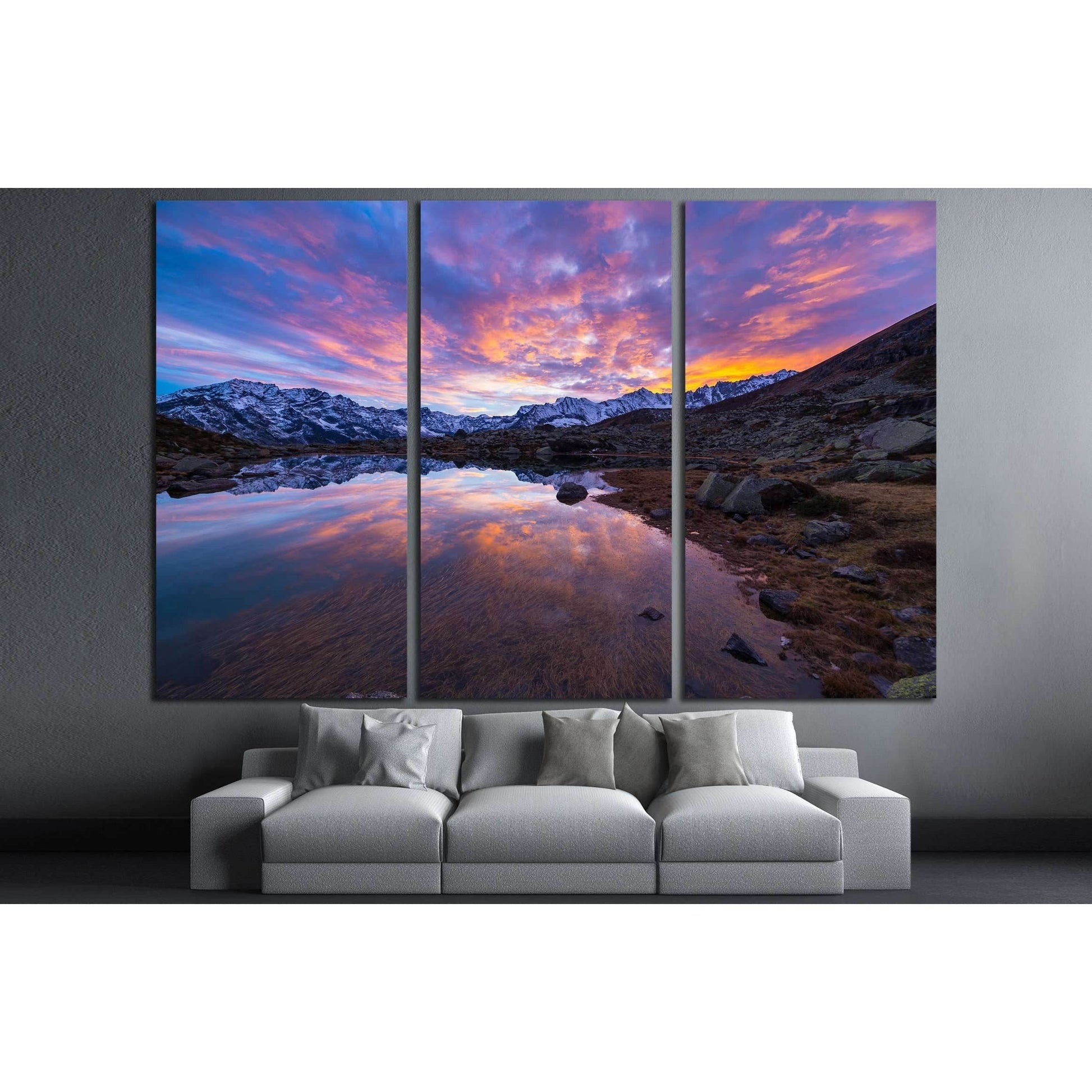 Wide angle shot taken on the Italian Alps №3086 Ready to Hang Canvas PrintCanvas art arrives ready to hang, with hanging accessories included and no additional framing required. Every canvas print is hand-crafted, made on-demand at our workshop and expert
