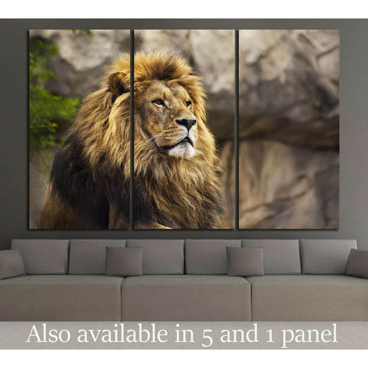 Wild Lion №186 Ready to Hang Canvas Print - Zellart Canvas Prints ALL_Products, Lion, wd-186