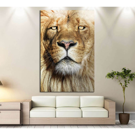 Wild Lion №190 Ready to Hang Canvas Print - Zellart Canvas Prints ALL_Products, Lion, wd-190
