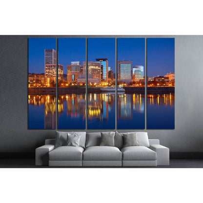 Willamette River along Portland's waterfront №754 Ready to Hang Canvas Print - Zellart Canvas Prints ALL_Products, s-754