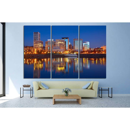 Willamette River along Portland's waterfront №754 Ready to Hang Canvas Print - Zellart Canvas Prints ALL_Products, s-754