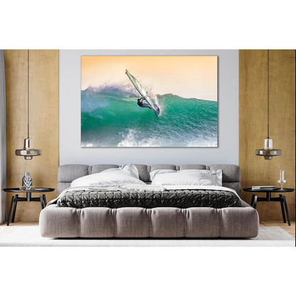 Windsurfing №SL199 Ready to Hang Canvas Print - Zellart Canvas Prints 0new, ALL_Products, Beach Ocean & Waves