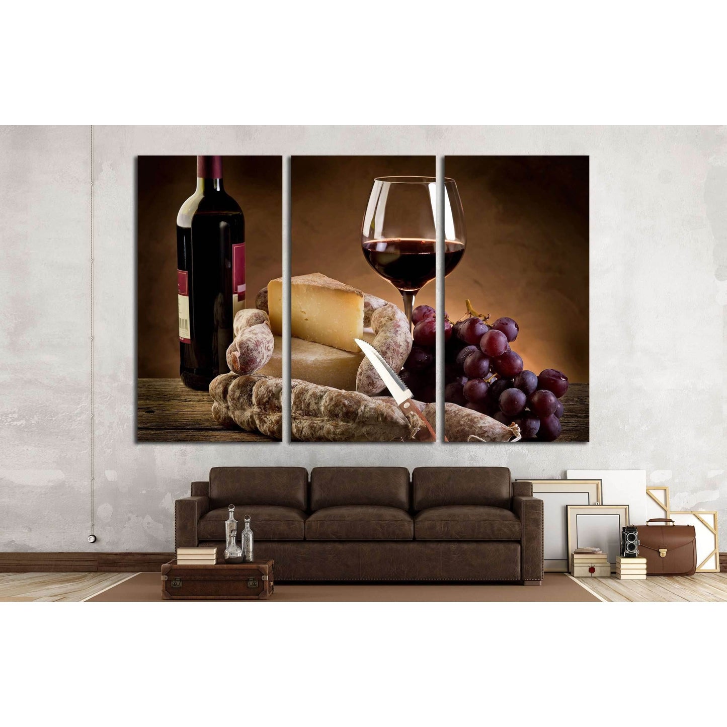 Wine №3441 Ready to Hang Canvas Print - Zellart Canvas Prints ALL_Products, s-3441