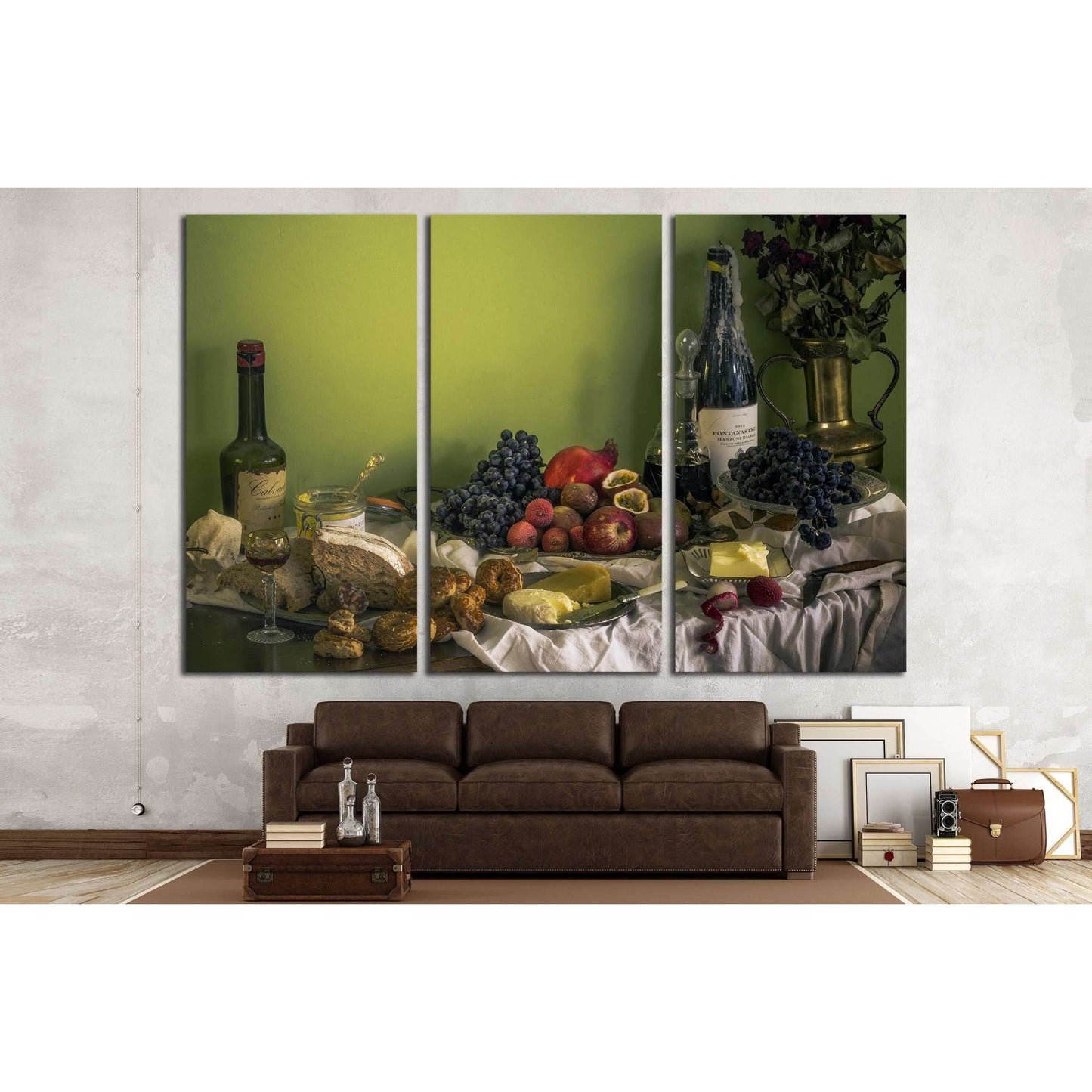 Wine №3442 Ready to Hang Canvas Print - Zellart Canvas Prints ALL_Products, s-3442