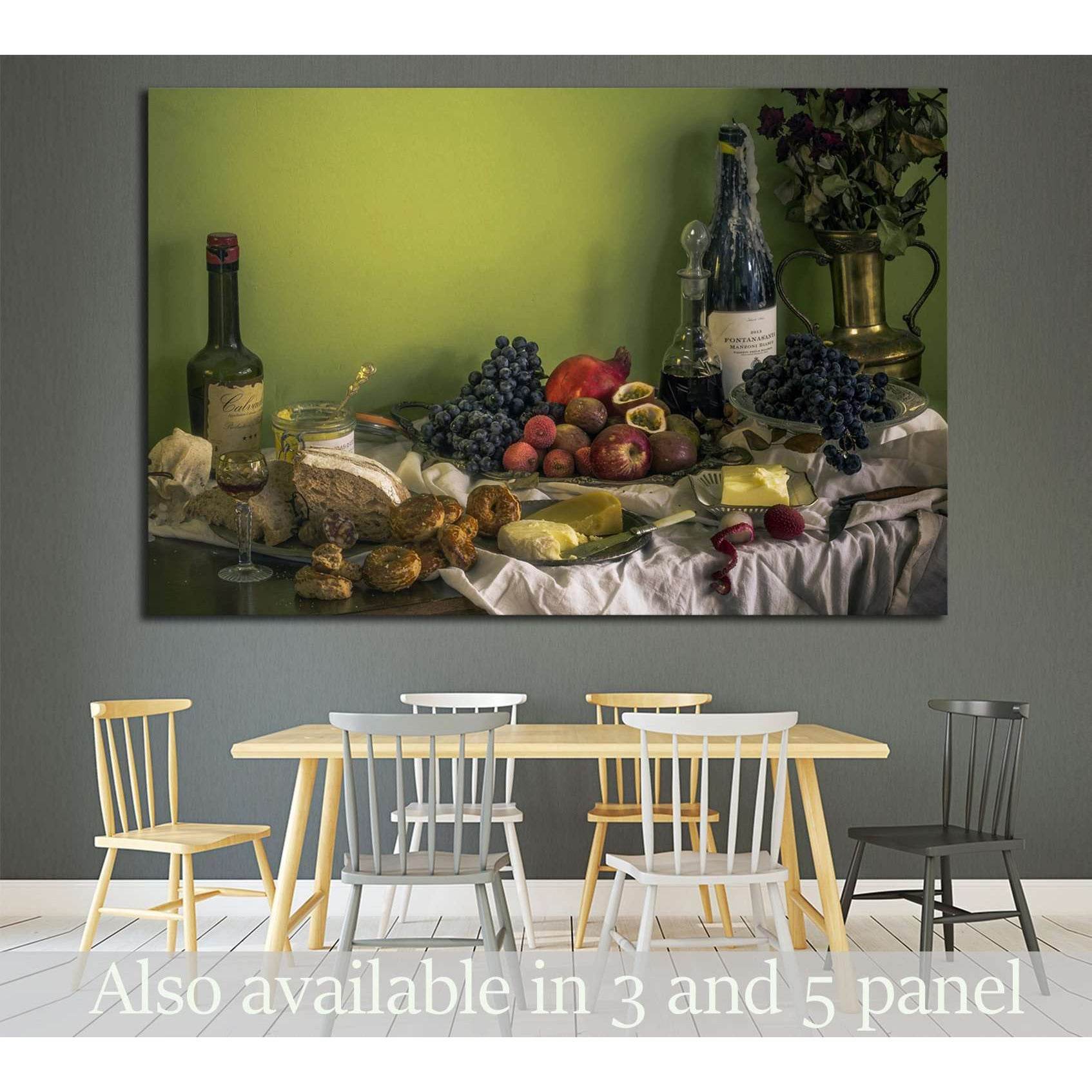 Wine №3442 Ready to Hang Canvas Print - Zellart Canvas Prints ALL_Products, s-3442