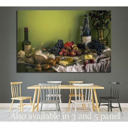 Wine №3442 Ready to Hang Canvas Print - Zellart Canvas Prints ALL_Products, s-3442
