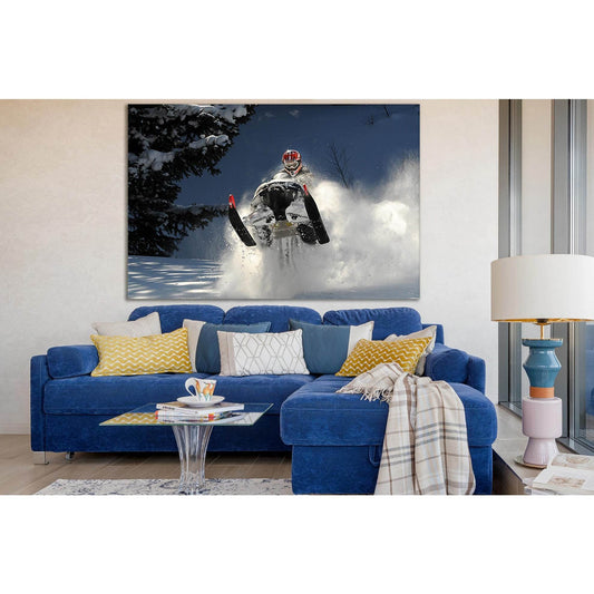 Winter Snowmobile Competition №SL931 Ready to Hang Canvas Print - Zellart Canvas Prints 0new, ALL_Products, Sports & Motivation