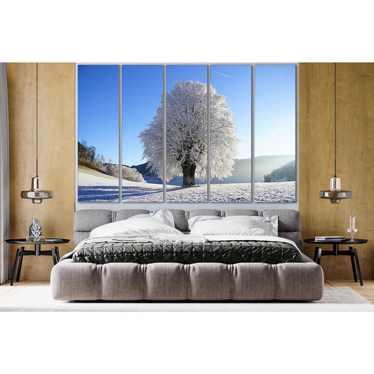 Winter Tree №SL816 Ready to Hang Canvas Print - Zellart Canvas Prints 0new, ALL_Products, Trees Wall Art