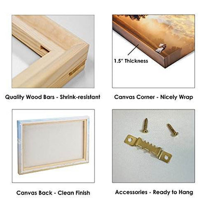 Wolf And Winter Forest Canvas Print №04200 Ready to Hang Canvas Print - Zellart Canvas Prints ALL_Products