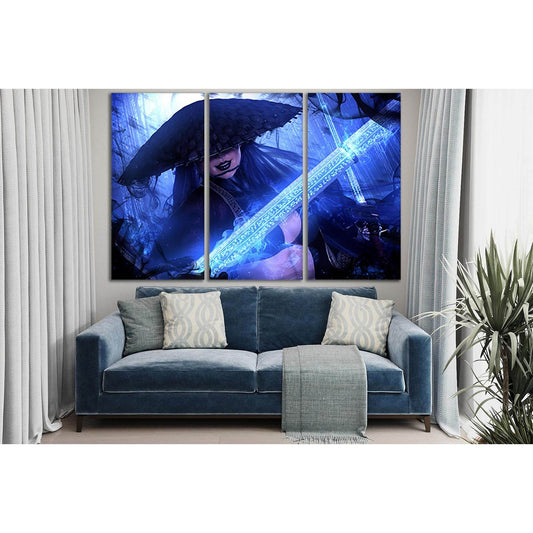 Woman With Magic Sword №SL1244 Ready to Hang Canvas Print - Zellart Canvas Prints 0new, ALL_Products, Fantasy And Sci Fi Wall Art