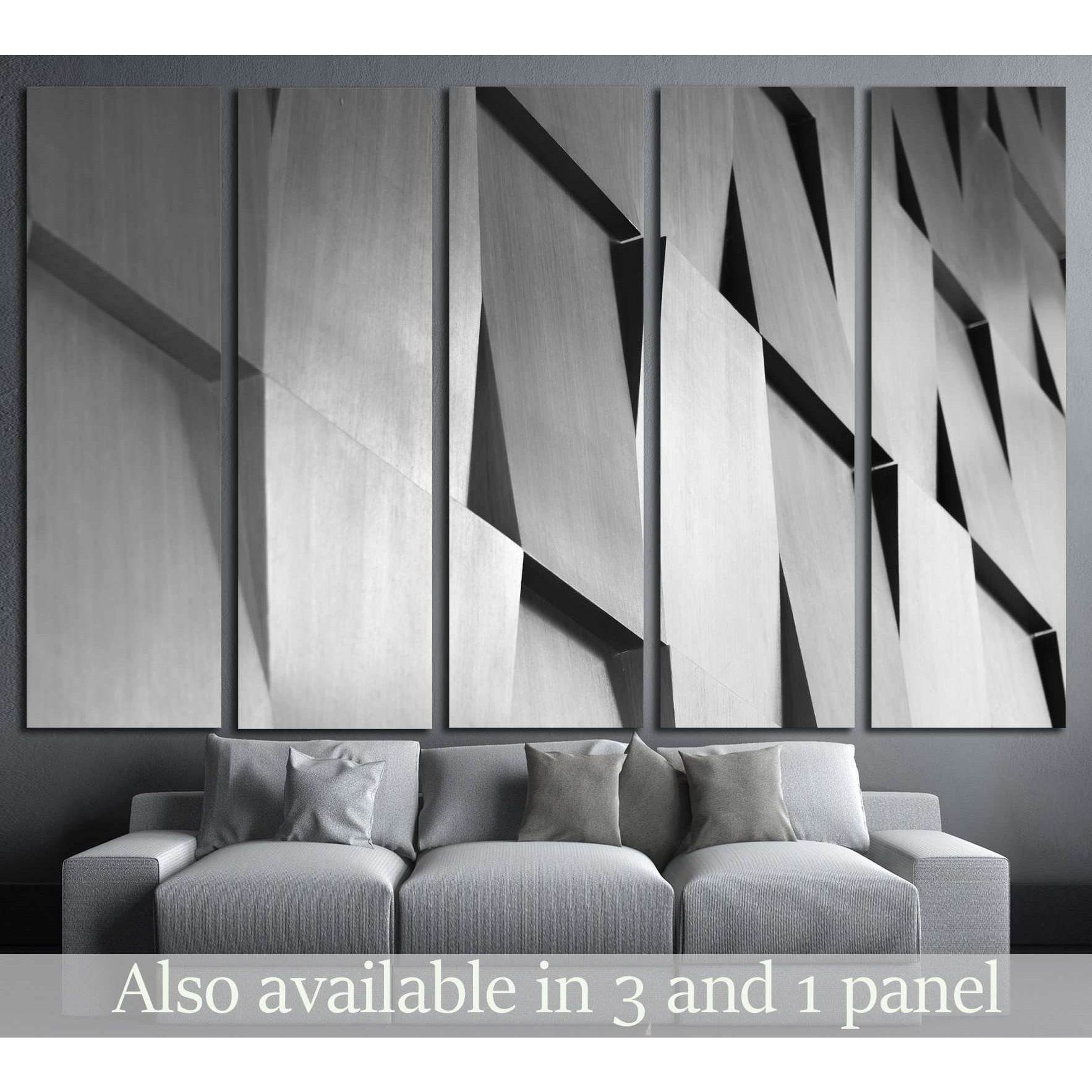 Wood wall geometry decoration background №1598 Ready to Hang Canvas Print