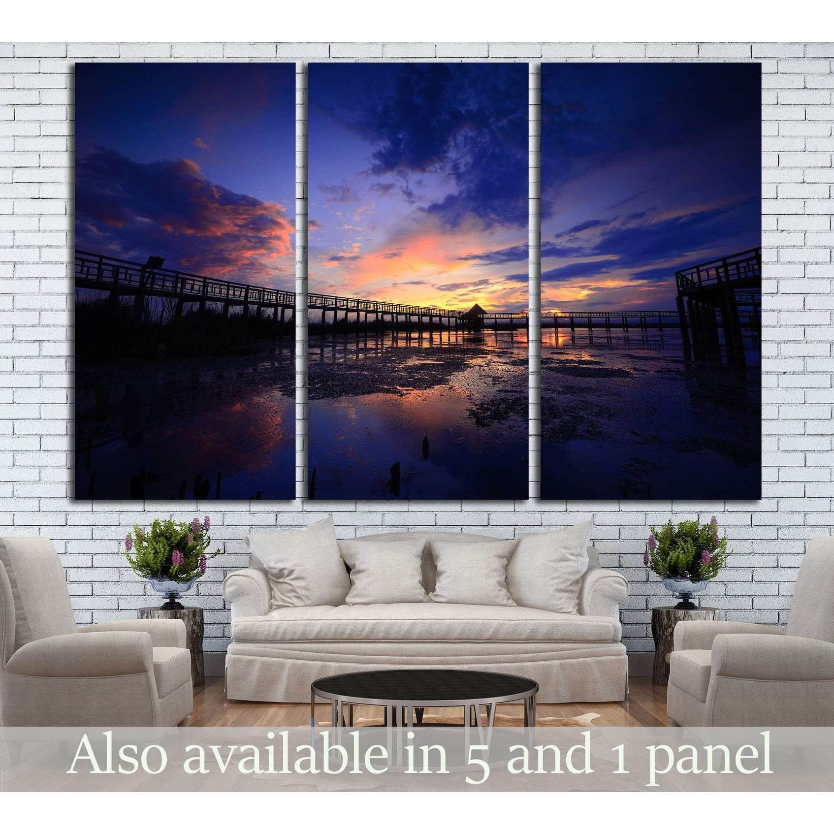 Wooden Bridge at Khao Sam Roi Yod National Park, Prachuap Khiri Khan province, Thailand №2157 Ready to Hang Canvas PrintCanvas art arrives ready to hang, with hanging accessories included and no additional framing required. Every canvas print is hand-craf