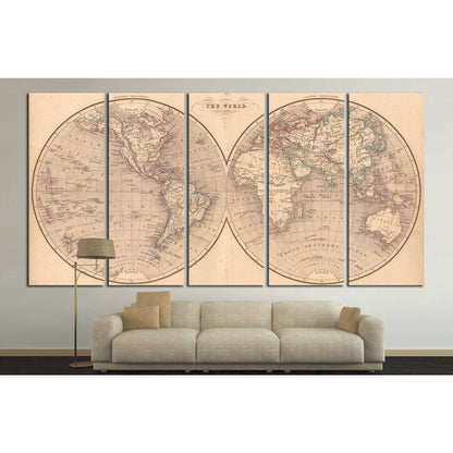 World Map №1497 Ready to Hang Canvas Print - Zellart Canvas Prints ALL_Products, s-1497