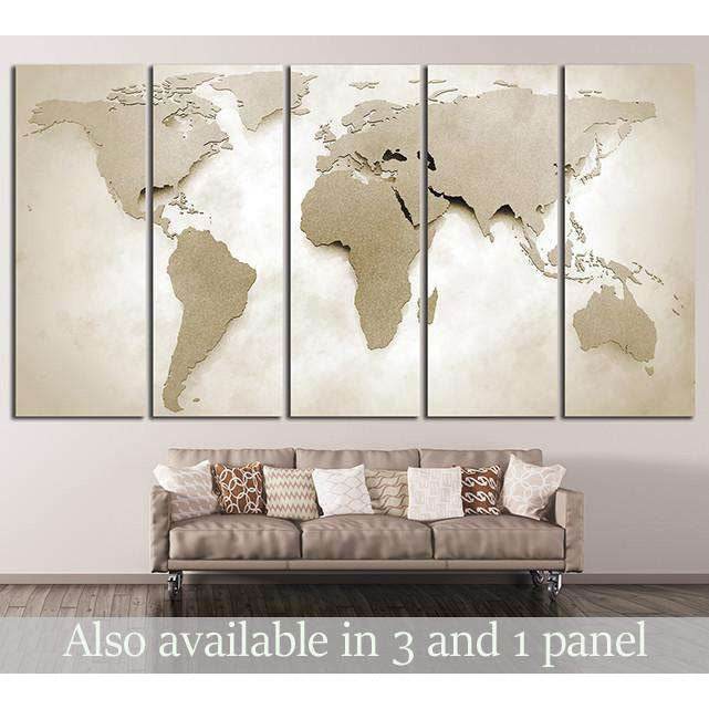 World Map №10000 Ready to Hang Canvas Print