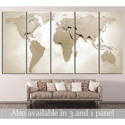 World Map №10000 Ready to Hang Canvas PrintCanvas art arrives ready to hang, with hanging accessories included and no additional framing required. Every canvas print is hand-crafted, made on-demand at our workshop and expertly stretched around 100% North
