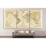 World Map №1492 Ready to Hang Canvas Print