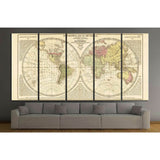 World Map №1492 Ready to Hang Canvas Print