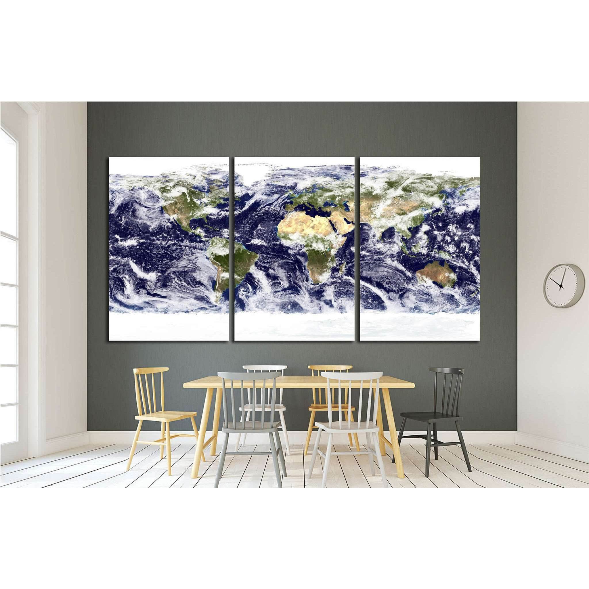 World Map №1500 Ready to Hang Canvas Print