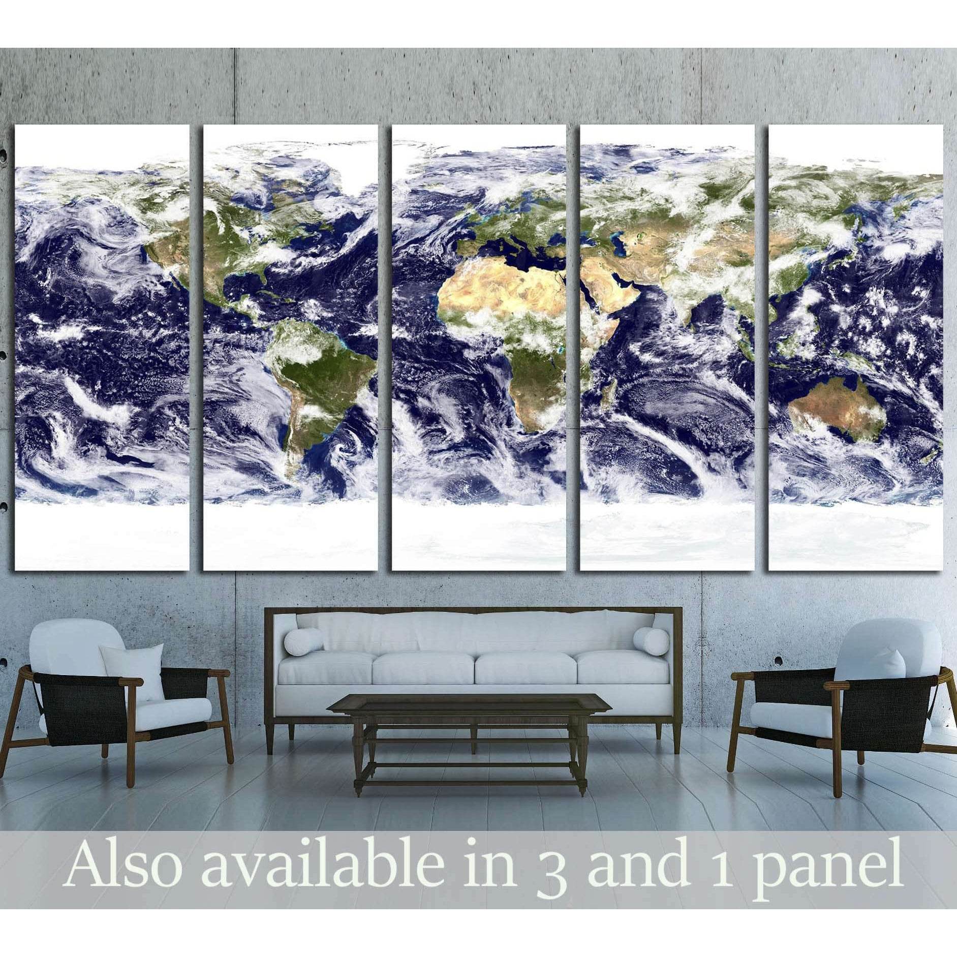 World Map №1500 Ready to Hang Canvas Print