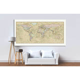 World Map №1501 Ready to Hang Canvas Print