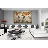 World Map №713 Ready to Hang Canvas Print