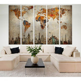World Map №713 Ready to Hang Canvas Print