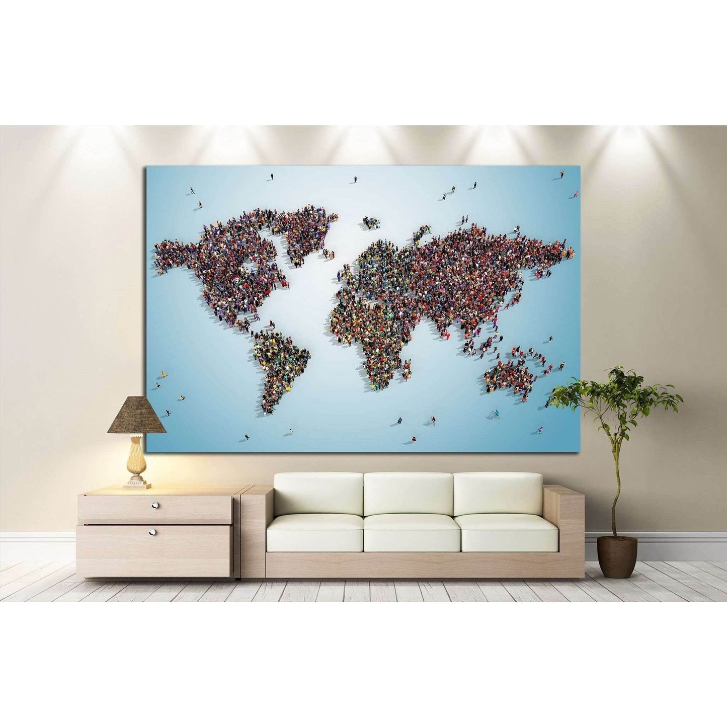 world map with bluish background №1325 Ready to Hang Canvas PrintCanvas art arrives ready to hang, with hanging accessories included and no additional framing required. Every canvas print is hand-crafted, made on-demand at our workshop and expertly stretc