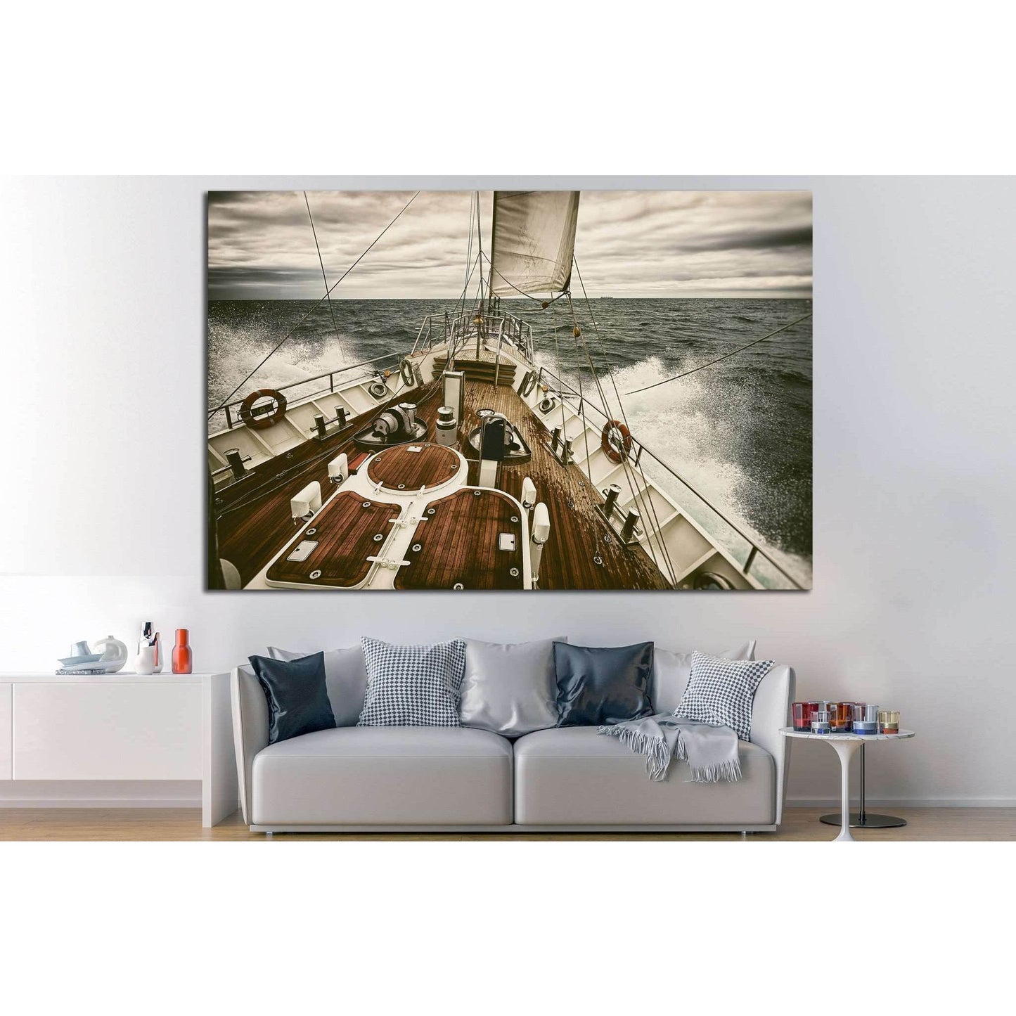 Yacht Wall Art №207 Ready to Hang Canvas Print - Zellart Canvas Prints ALL_Products, wd-207