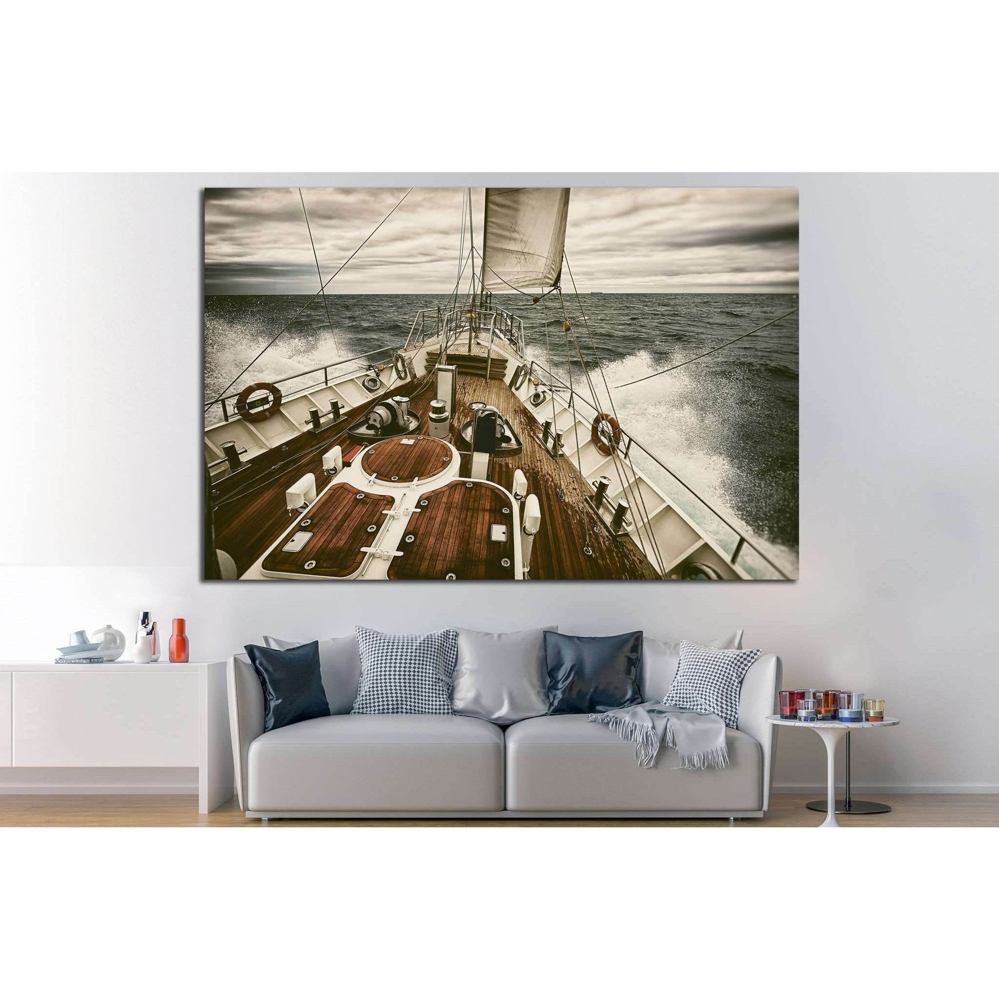 Yacht Wall Art №207 Ready to Hang Canvas Print - Zellart Canvas Prints ALL_Products, wd-207