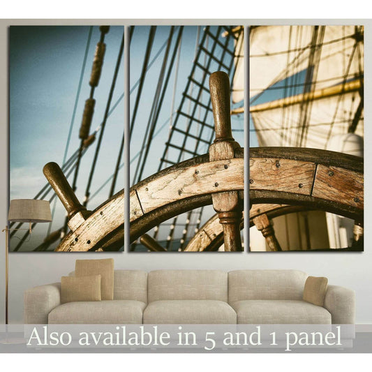 Yacht Wheel №214 Ready to Hang Canvas PrintCanvas art arrives ready to hang, with hanging accessories included and no additional framing required. Every canvas print is hand-crafted, made on-demand at our workshop and expertly stretched around 100% North