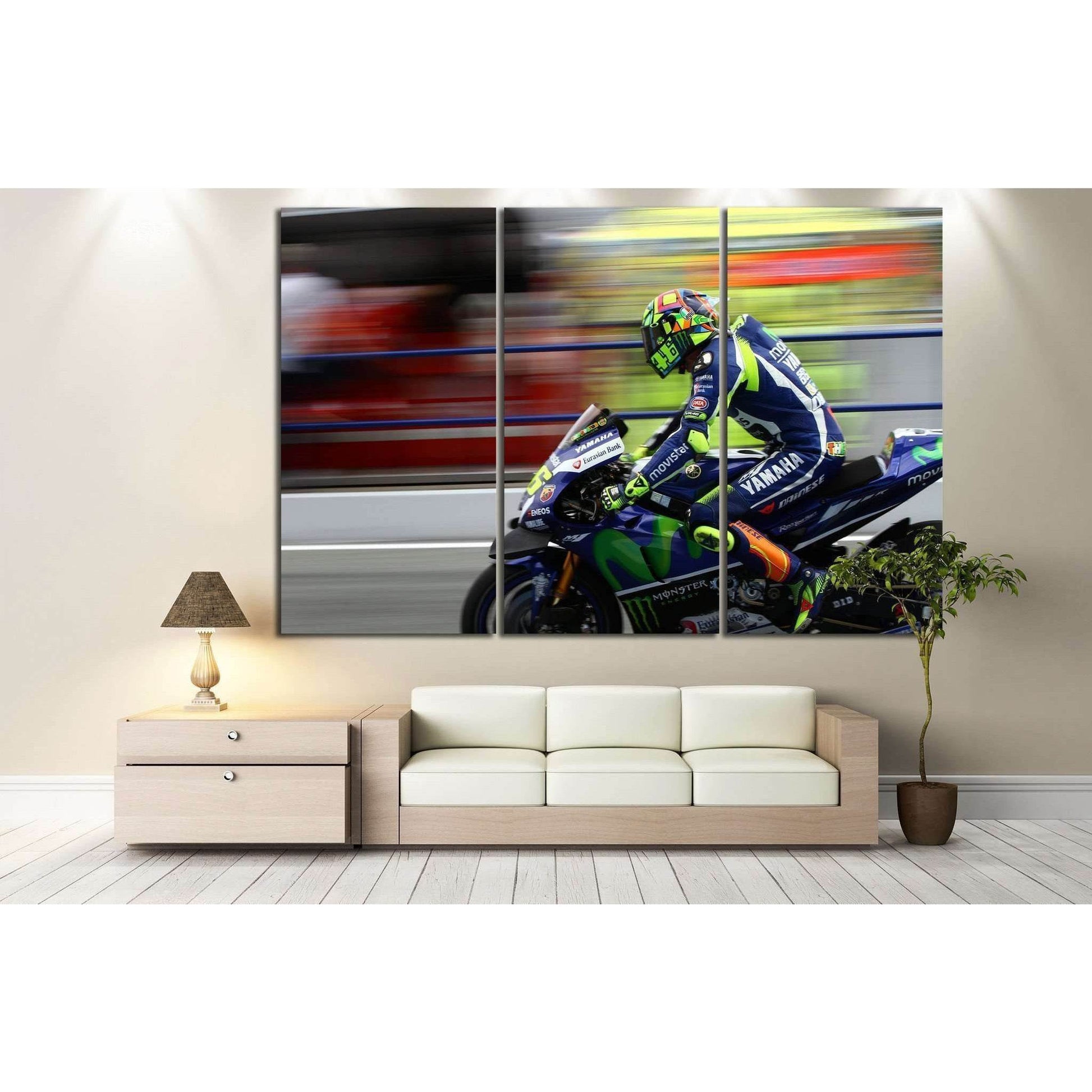 Yamaha YZR-M1 №158 Ready to Hang Canvas PrintCanvas art arrives ready to hang, with hanging accessories included and no additional framing required. Every canvas print is hand-crafted, made on-demand at our workshop and expertly stretched around 100% Nort