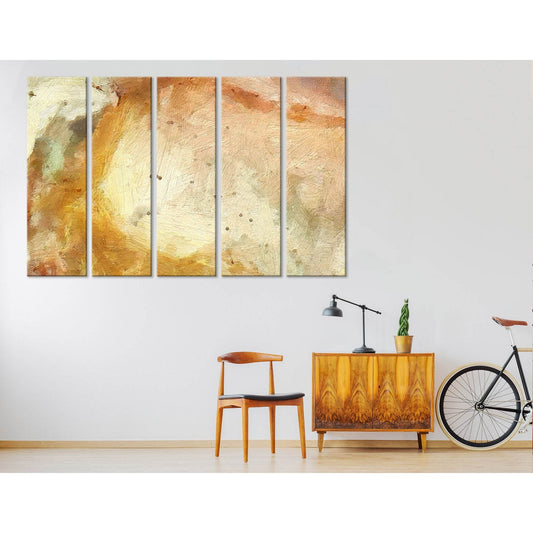 Yellow Abstract №04324 Ready to Hang Canvas Print - Zellart Canvas Prints ALL_Products