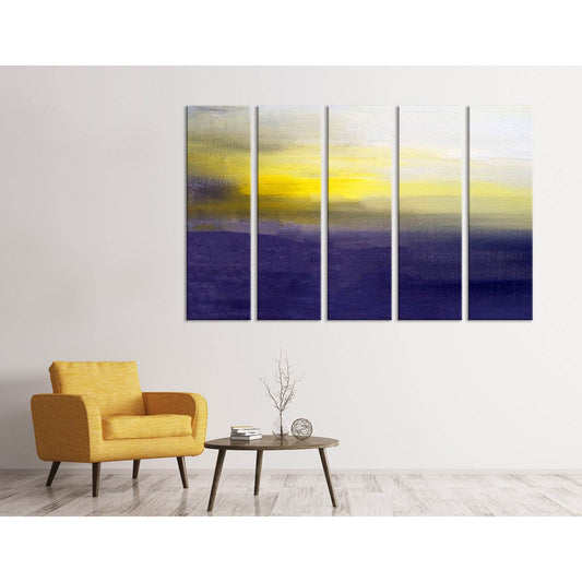 Yellow, Purple Abstract №04264 Ready to Hang Canvas Print - Zellart Canvas Prints ALL_Products