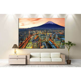 Yokohama and Mt. Fuji in Japan №779 Ready to Hang Canvas Print