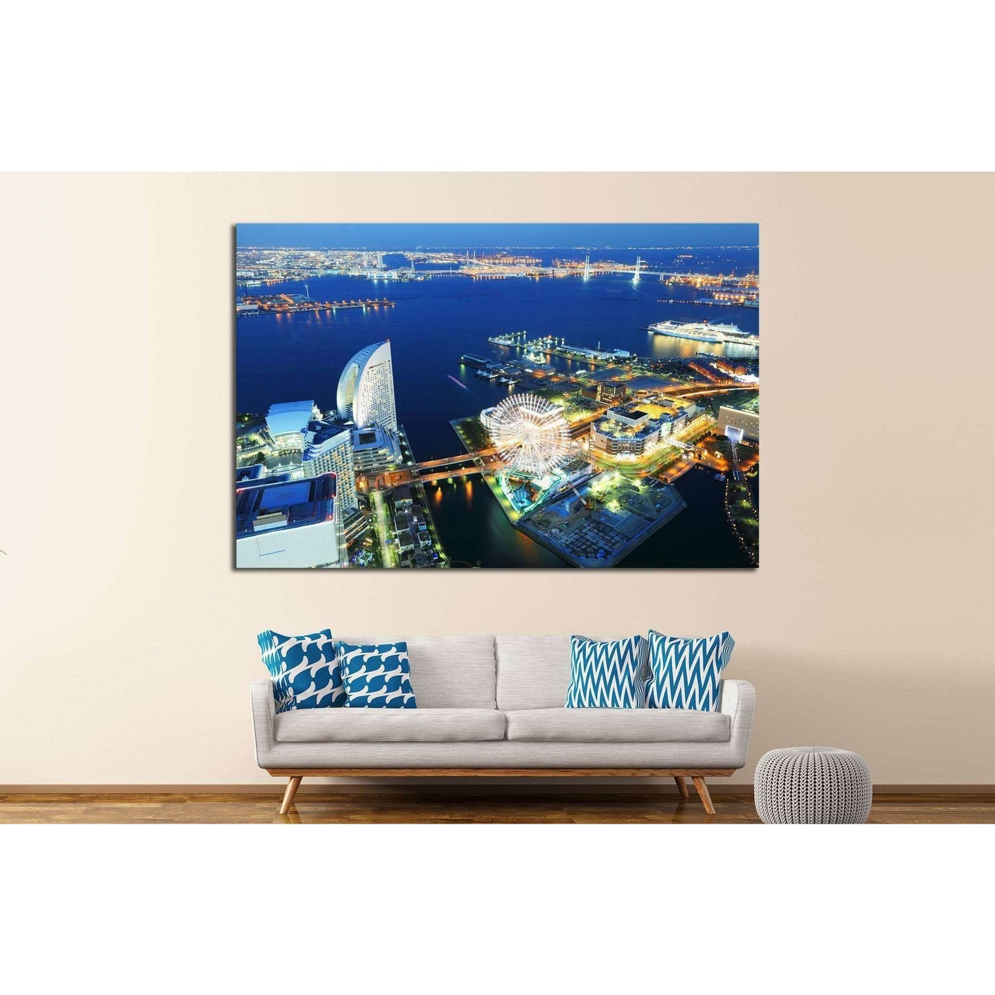 Yokohama cityscape №789 Ready to Hang Canvas Print - Zellart Canvas Prints ALL_Products, s-789