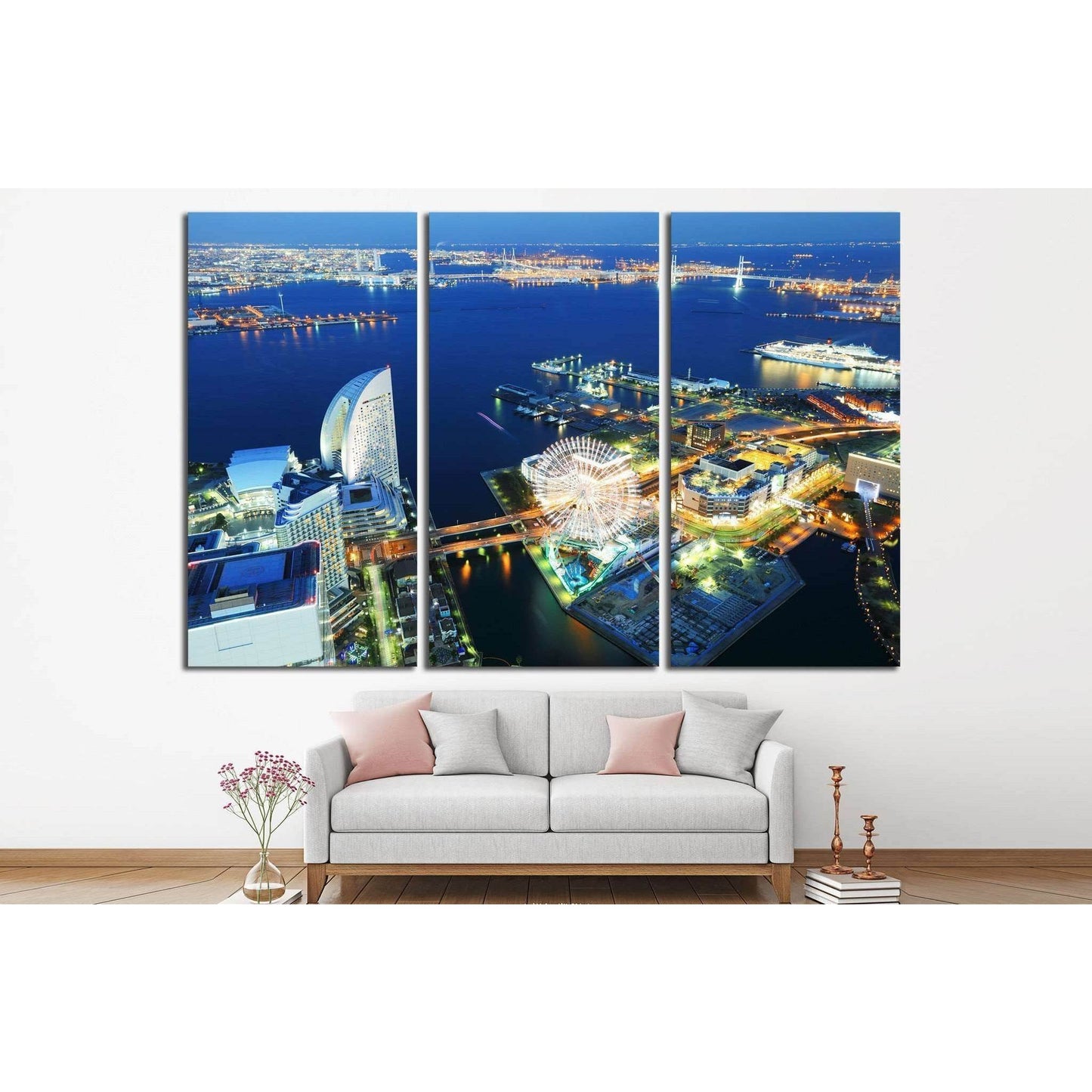 Yokohama cityscape №789 Ready to Hang Canvas Print - Zellart Canvas Prints ALL_Products, s-789