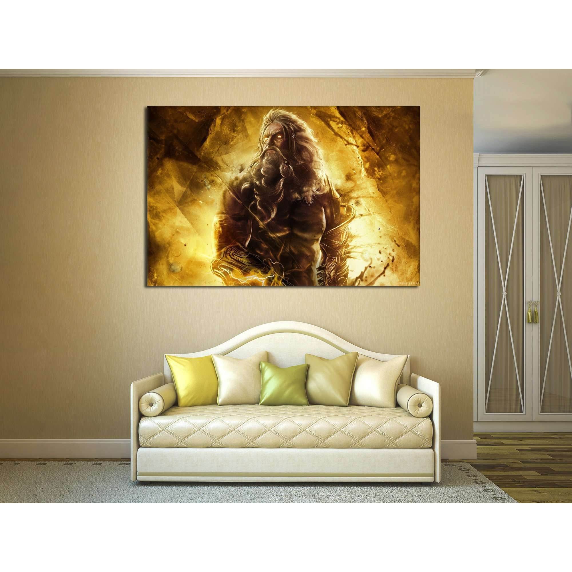 zeus in god of war №2022 Ready to Hang Canvas Print